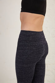 3/4 Length Slim Fit Organic Cotton Spandex Jersey Yoga Tights