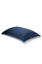 Pair of Navy Oxford Organic Cotton Sateen Weave Pillowcases