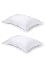 Pair of White Oxford Organic Cotton Sateen Weave Pillowcases