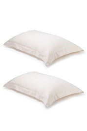 Pair of Natural Oxford Organic Cotton Sateen Weave Pillowcases
