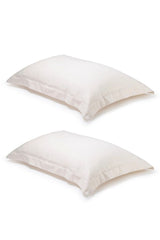 Pair of Natural Oxford Organic Cotton Sateen Weave Pillowcases