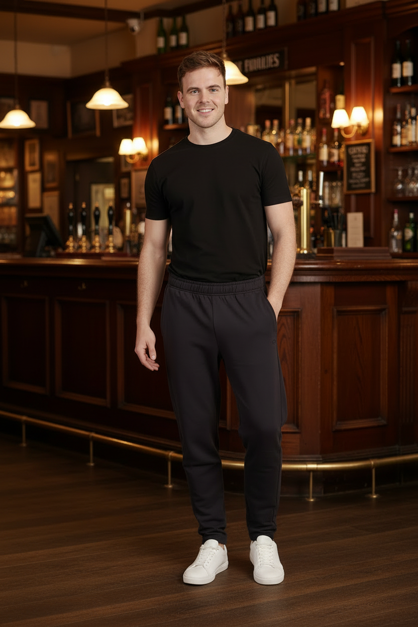 Relaxed Fit Joggers - Pub with Football Posters