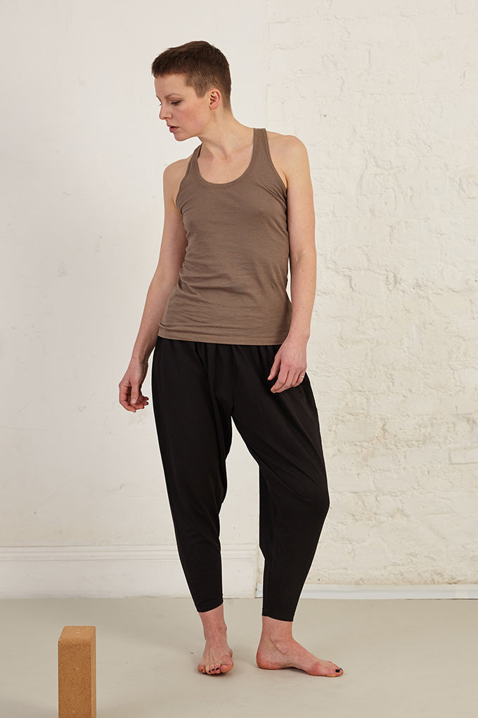 Longline Racerback Organic Cotton Jersey Tank Top