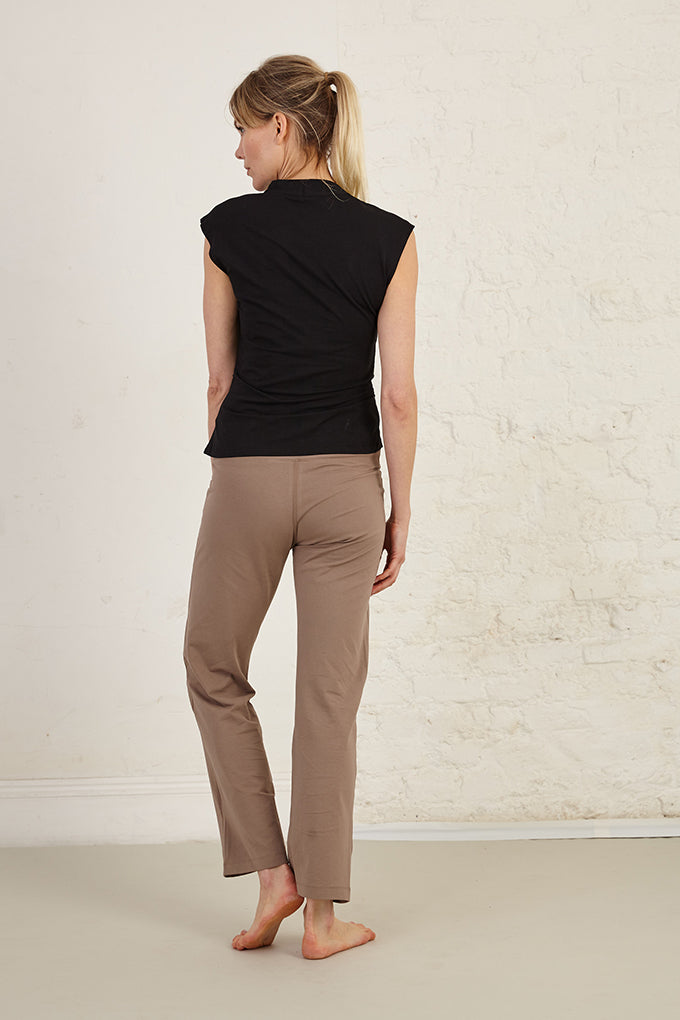 Full Length Organic Cotton Spandex Jersey Yoga Pants