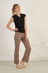 Full Length Organic Cotton Spandex Jersey Yoga Pants