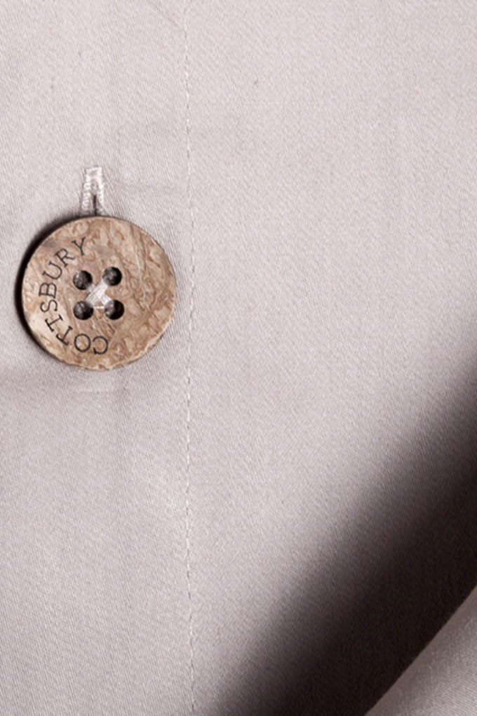 Warm Taupe Classic Organic Cotton Sateen Weave Duvet Cover