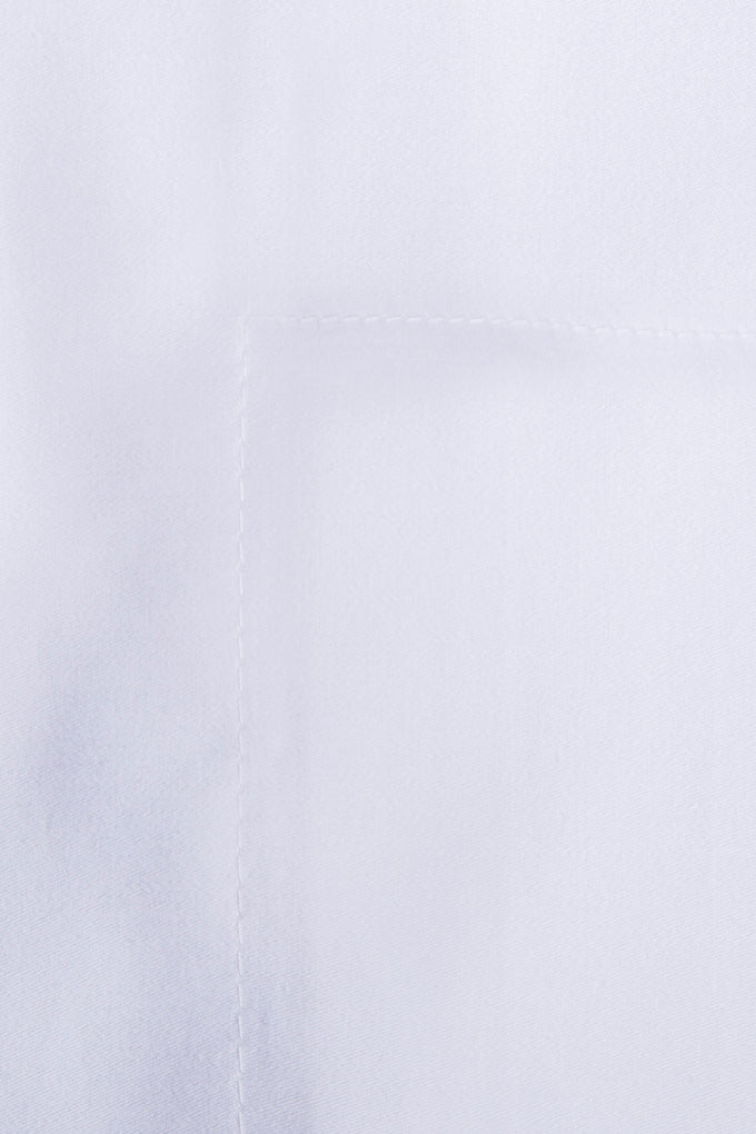 Pair of White Classic Organic Cotton Sateen Weave Pillowcases
